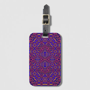 Retro Classy Kaleidoscope Pattern Luggage Tag