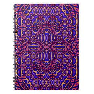 Retro Classy Kaleidoscope Pattern Notebook