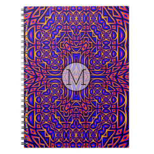 Retro Classy Kaleidoscope Pattern Notebook