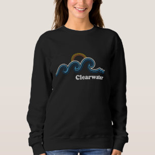Retro Clearwater Florida FL Vintage Beach Surf Sweatshirt