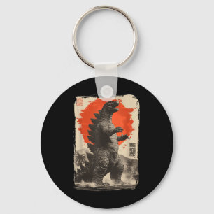 Retro Clic Rare Japanese Art Giant Kaiju Key Ring