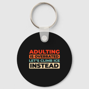Retro Climb - Climber Vintage Ice Climbing Key Ring