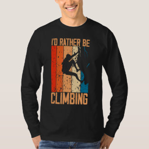 Retro Climbing Vintage Bouldering Rock Climber Mou T-Shirt