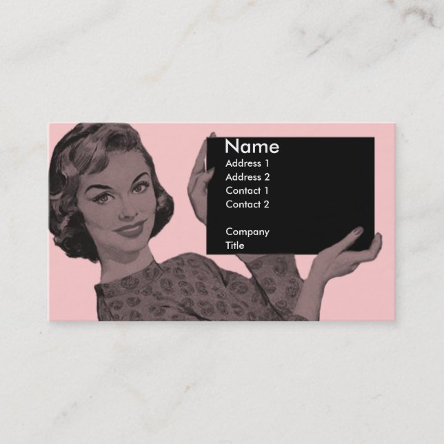Retro Clipboard Business Card (Front)