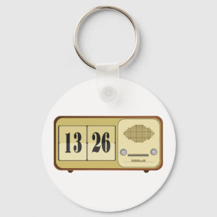 Retro Clock Radio Key Ring