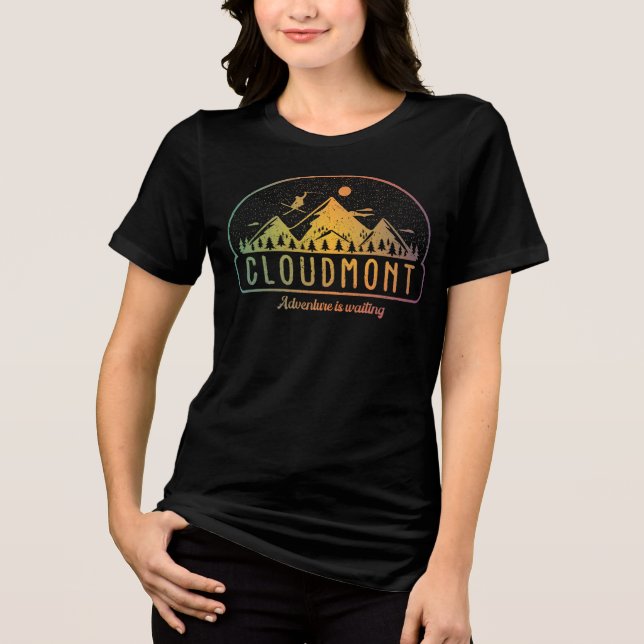 Retro Cloudmont Ski Adventure is Waiting Tri-Blend Shirt (Front)