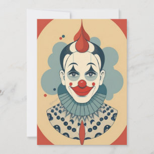 Retro Clown Collectoin Invitation