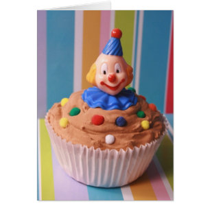 Retro Clown Cupcake