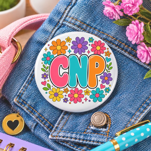 Retro CNP Nurse Practitioner  6 Cm Round Badge (Creator Uploaded)