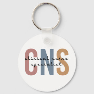 Retro CNS Clinical Nurse Specialist Key Ring