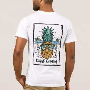 Retro Coast Guard Beach artwork in both sides T-Shirt