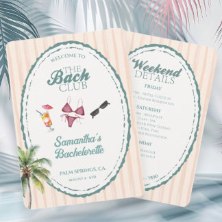 Retro Coastal Chic Bridesmaid Bachelorette Invitation