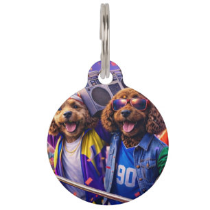 Retro Cockapoo Friends Dog Tag   Funny 90s Style 