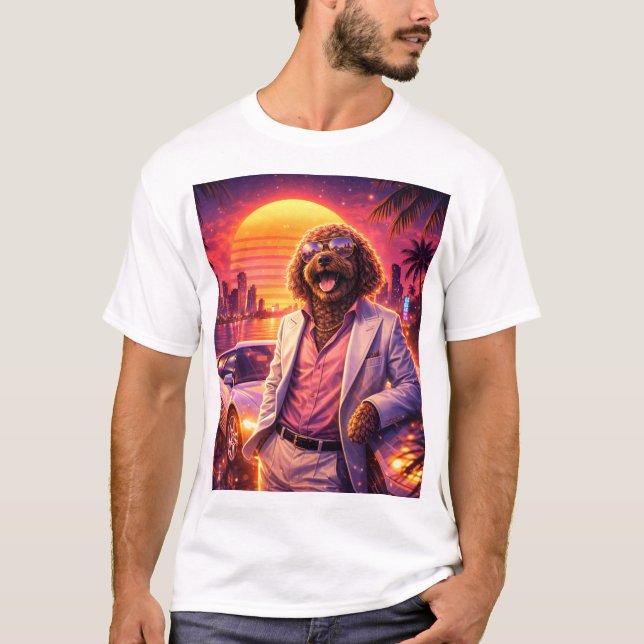 Retro Cockapoo T Shirt 80s Style (Front)