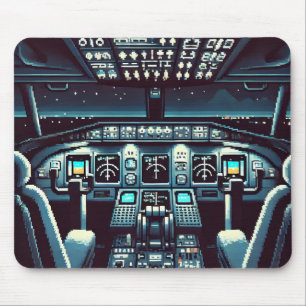Retro Cockpit Mousepad (Dark)