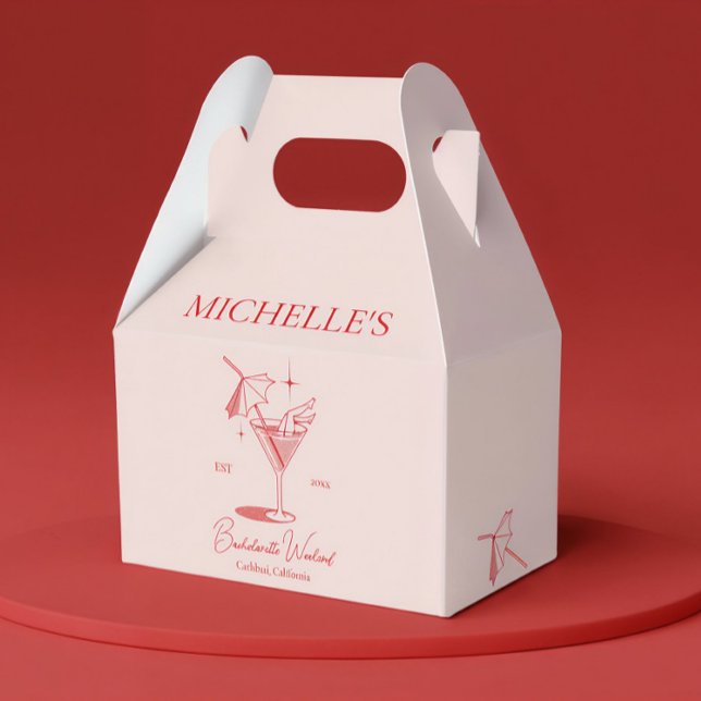 Retro Cocktail Bachelorette Party Favour Box (Creator Uploaded)