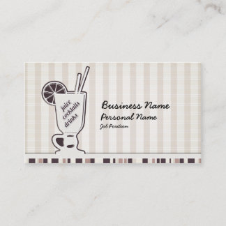 Retro Cocktail Bar Drink Business Card