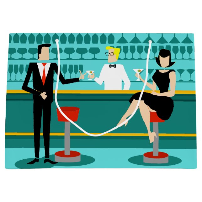 Retro Cocktail Lounge Gift Bag (Front)