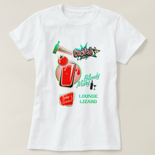 Retro cocktail lounge lizard club T-Shirt