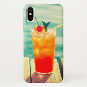 Retro cocktail sunset pool bar Case-Mate iPhone case