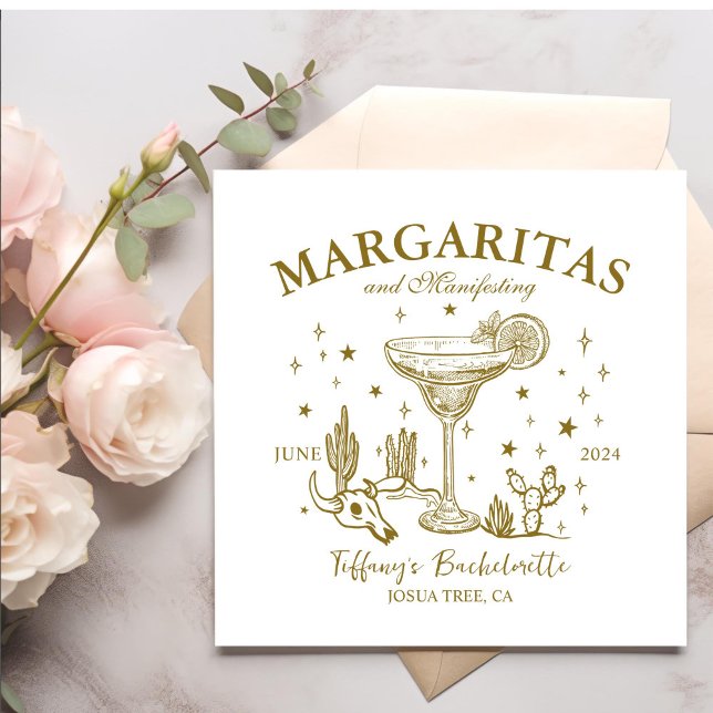 Retro Cocktails Bachelorette Party Napkin (Creator Uploaded)