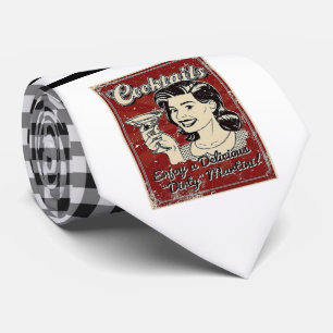 Retro Cocktails Necktie