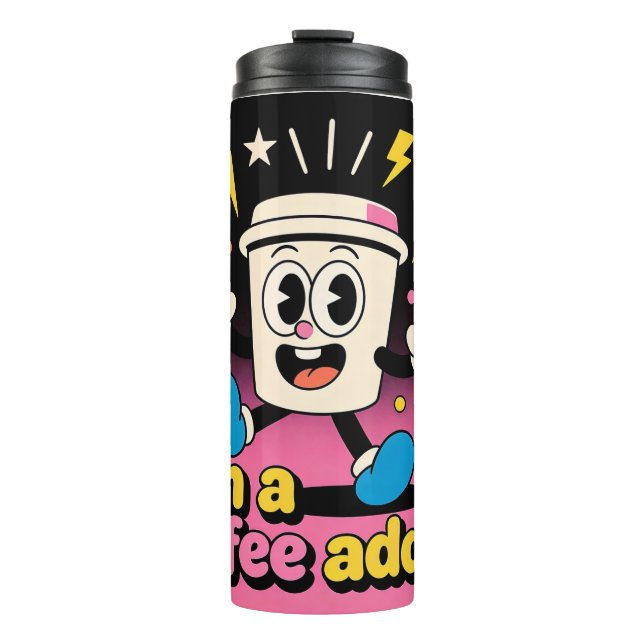 Retro Coffee Addict Thermal TumblerThermal Tumbler (Front)