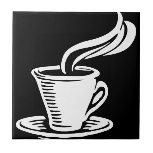 Retro Coffee Cup & Saucer Tile