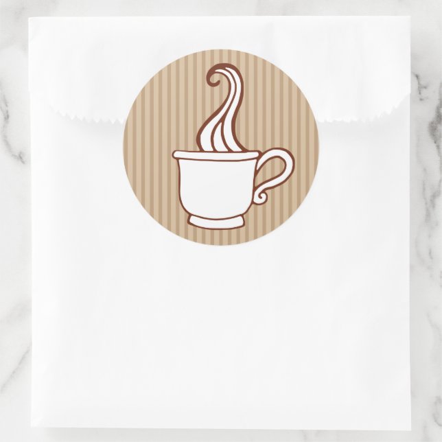 Retro Coffee Cup Stickers (Bag)