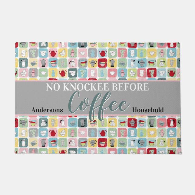 Retro Coffee Doormat (Front)