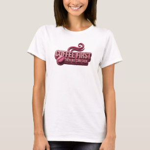 Retro COFFEE FIRST THEN TALK Designer Graphic T-Shirt