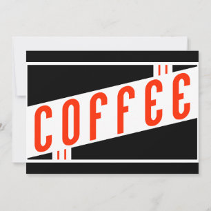 retro coffee invitation