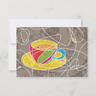 retro COFFEE line Invitation