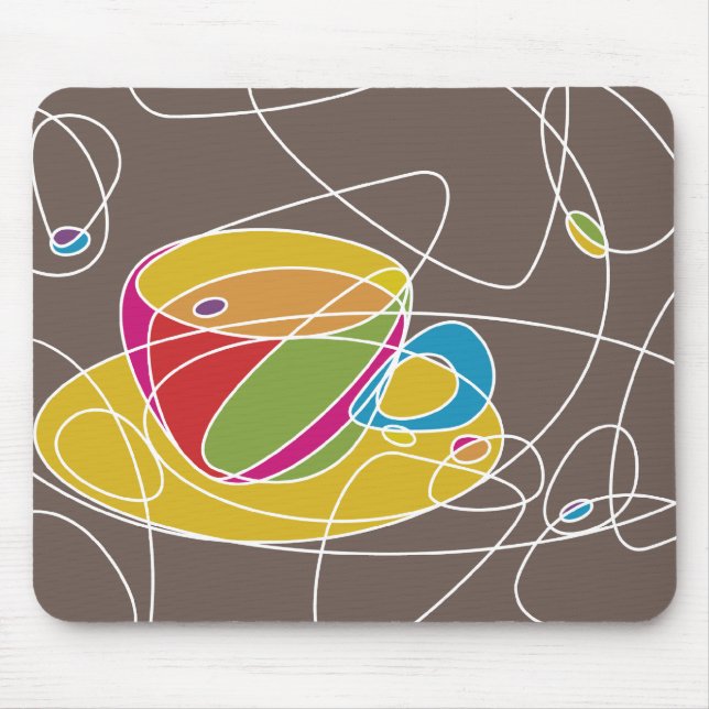 retro COFFEE line Mouse Pad (Front)