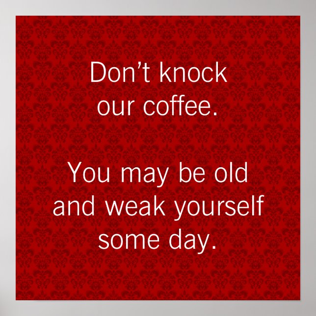 Retro Coffee Lover Graphic Poster (Front)