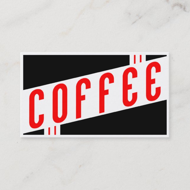 retro coffee loyalty program card (Front)