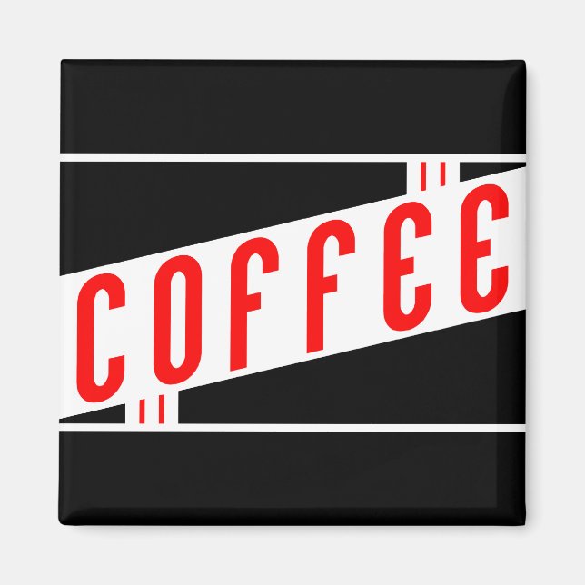 retro coffee magnet (Front)
