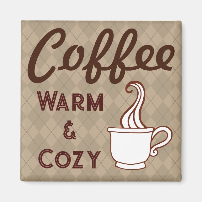 Retro  Coffee Magnet Gift (Front)