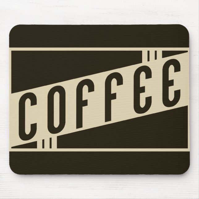 retro coffee mouse pad (Front)