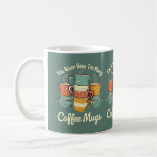 Retro Coffee Mug Stack Illustration