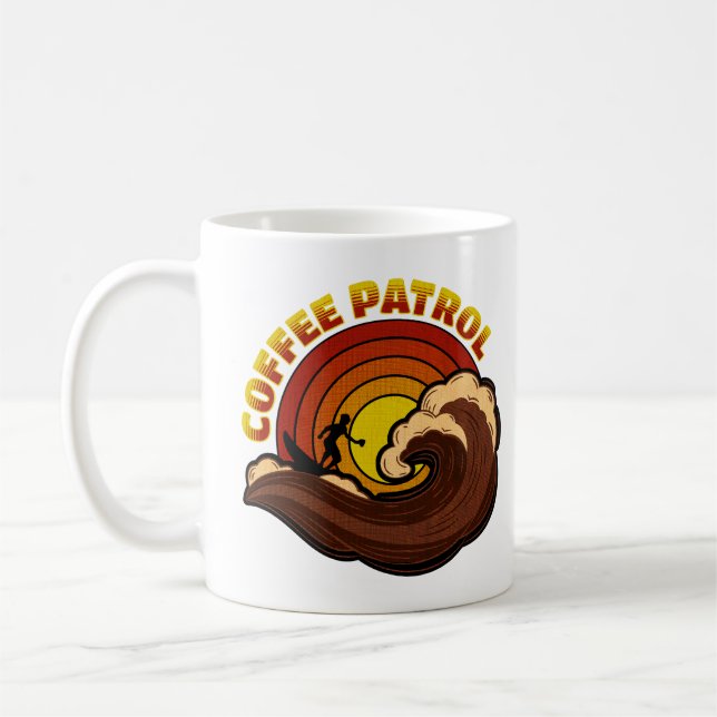 Retro Coffee Patrol Mug (Left)