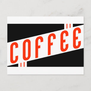retro coffee postcard