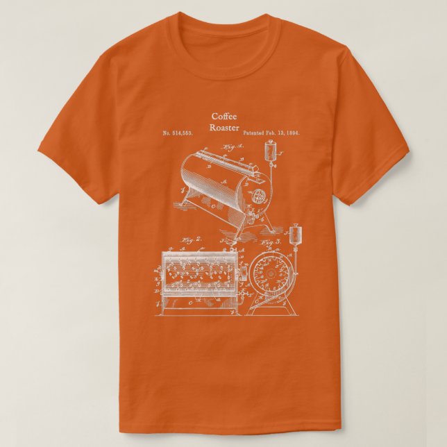 Retro Coffee Roaster  - Dark Roast Bean Roasting  T-Shirt (Design Front)