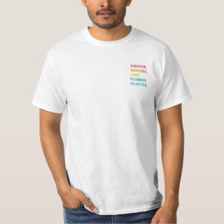 Retro Coffee Scrubs Rubber T-Shirt