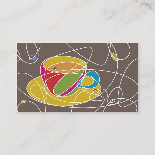 retro COFFEE shapes Business Card (Front)