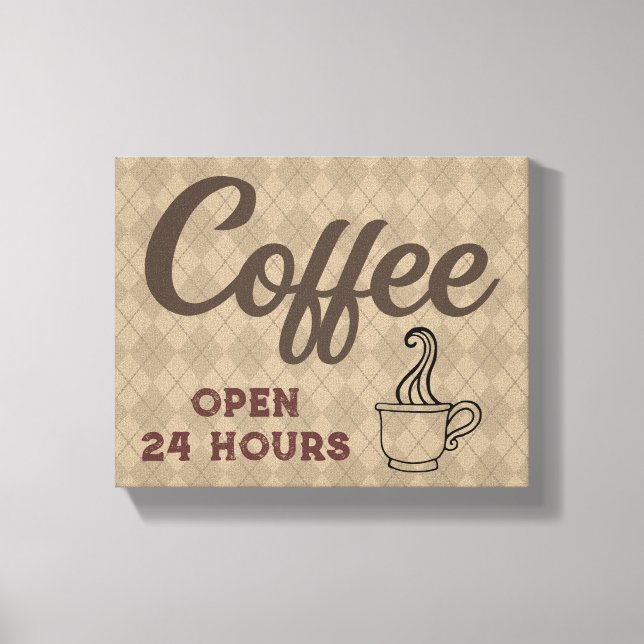 Retro Coffee Shop Diner Sign Art  (Front)