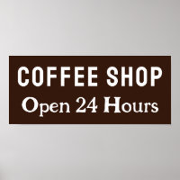 Retro Coffee Shop Kitchen Sign Art Poster
