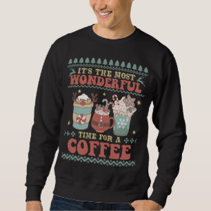Retro "Coffee Time" Funny Christmas Ugly Sweater 