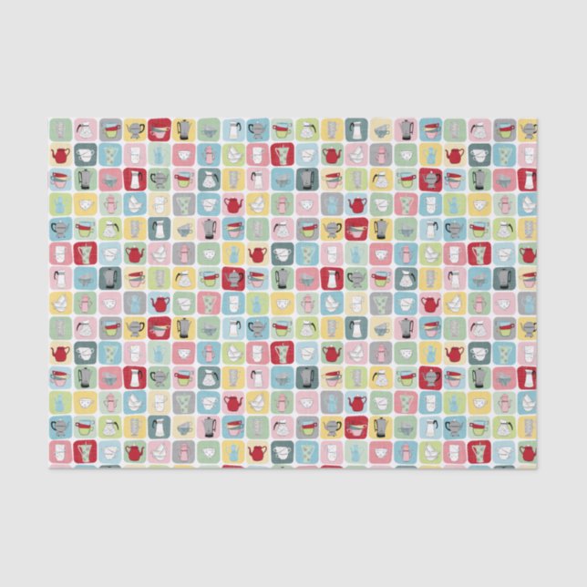 Retro Coffee Tissue Paper (Front)