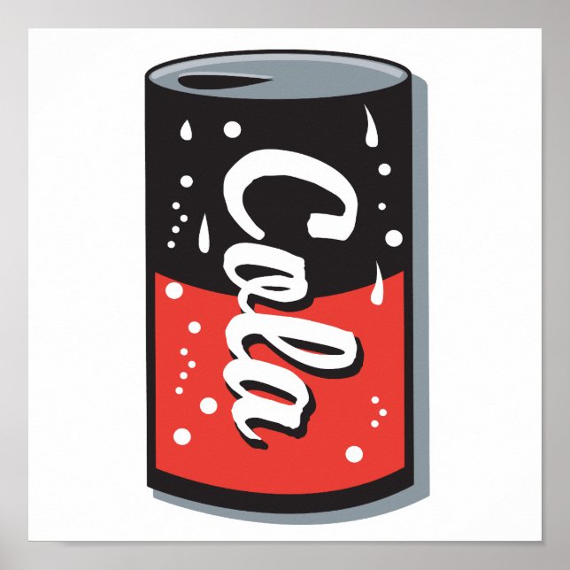 retro cola can design poster (Front)
